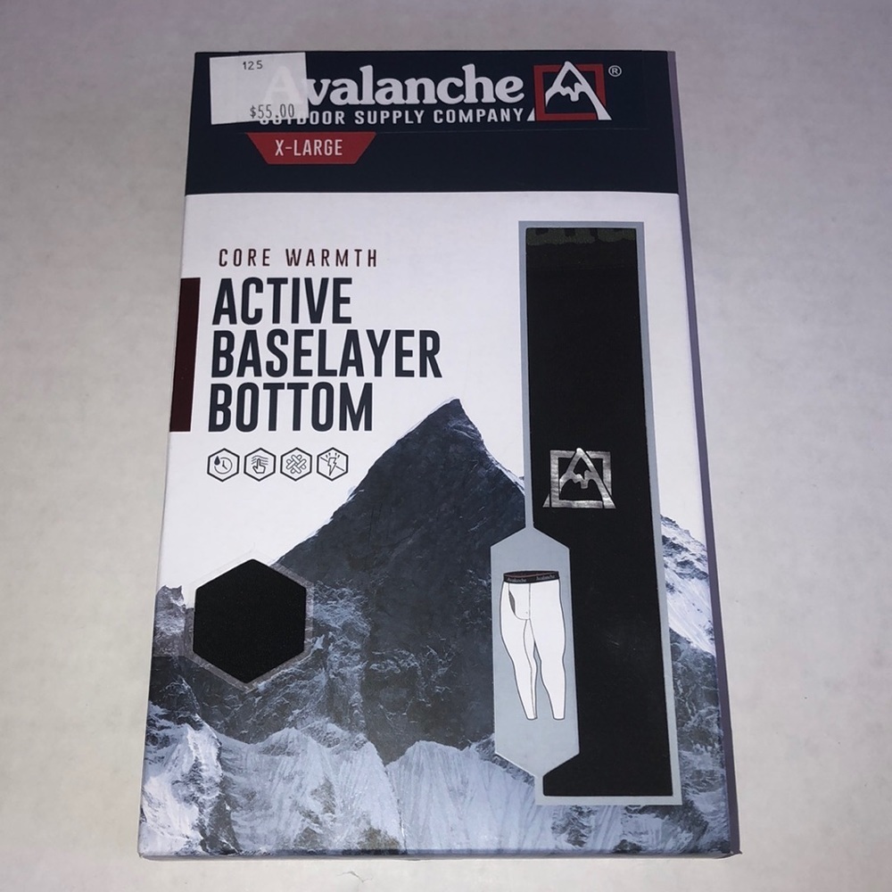 Avalanche Core Warm Active Baselayer Pants Black